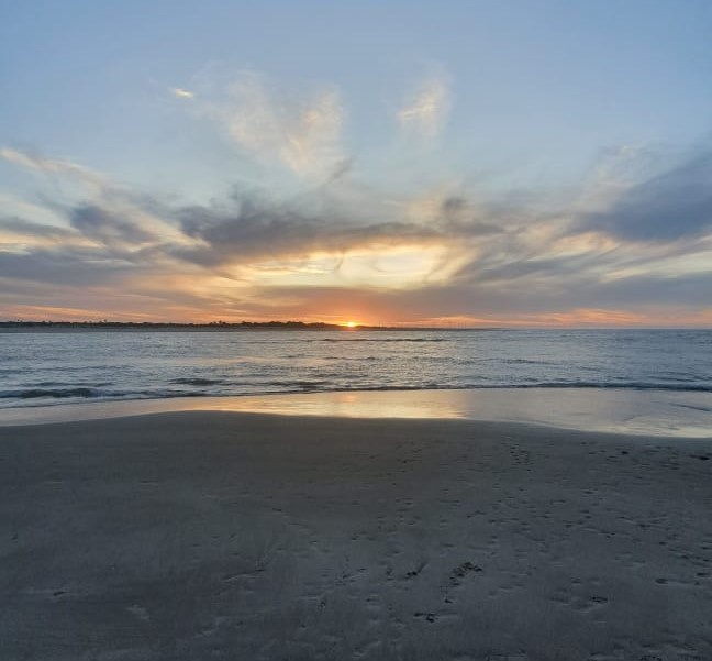 pôr do sol na praia